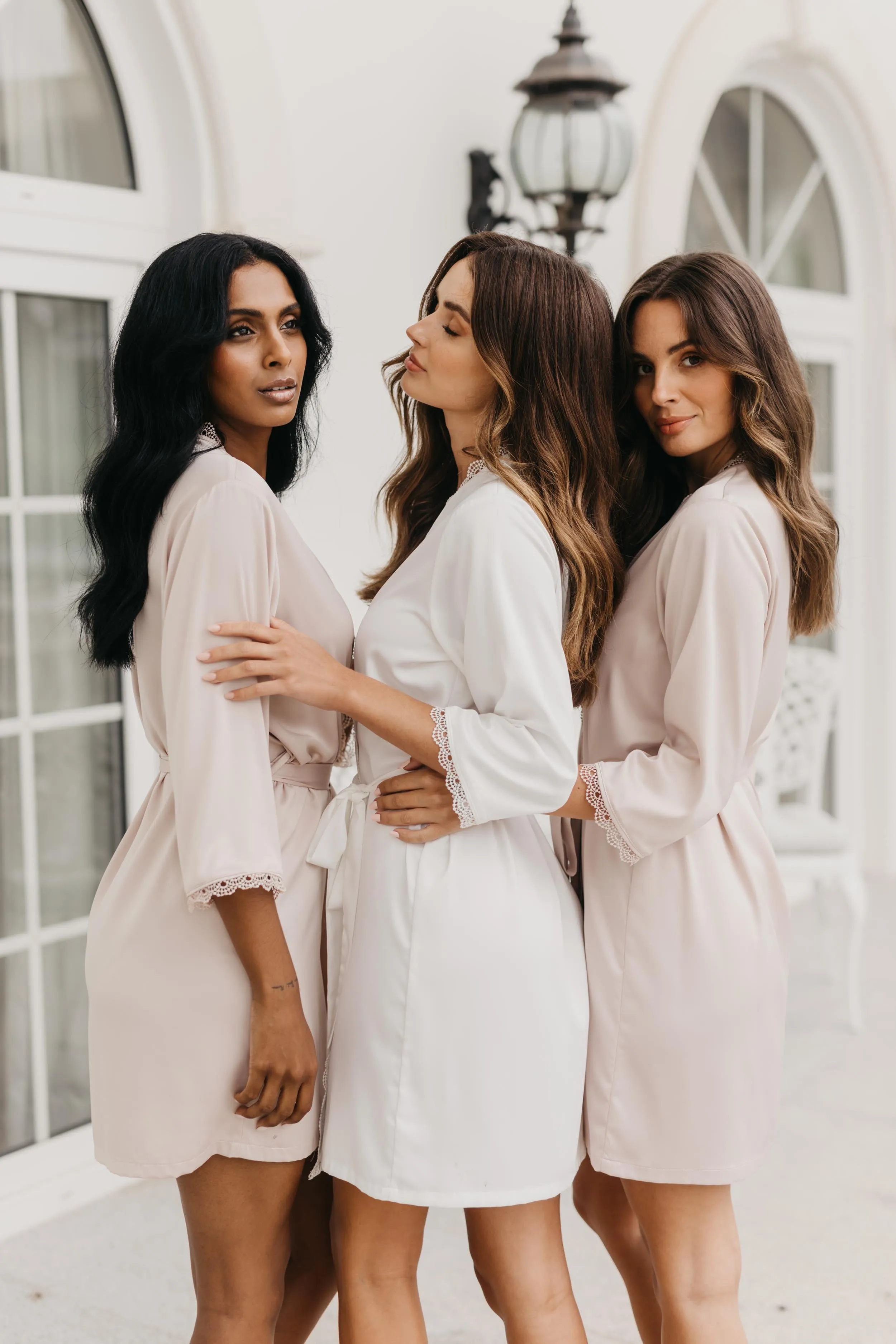 Ellie Lace Trim Robe