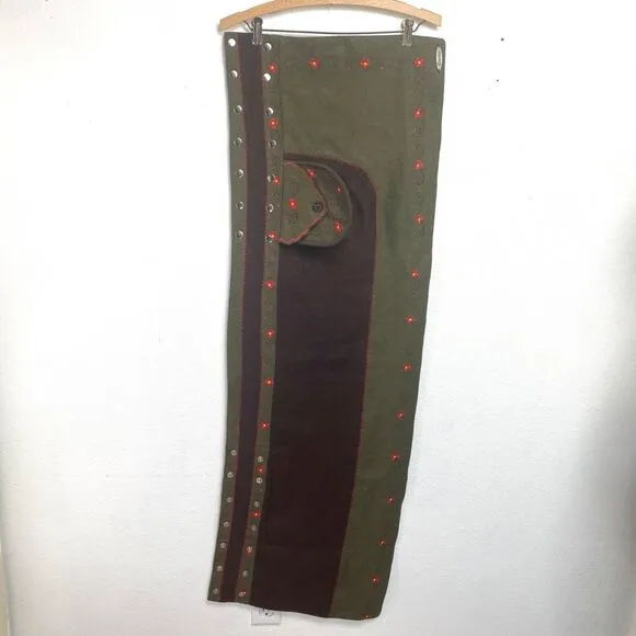 Everest Wool Felt Womans Wrap Skirt One Size Embroidered Nepal Mini Festival