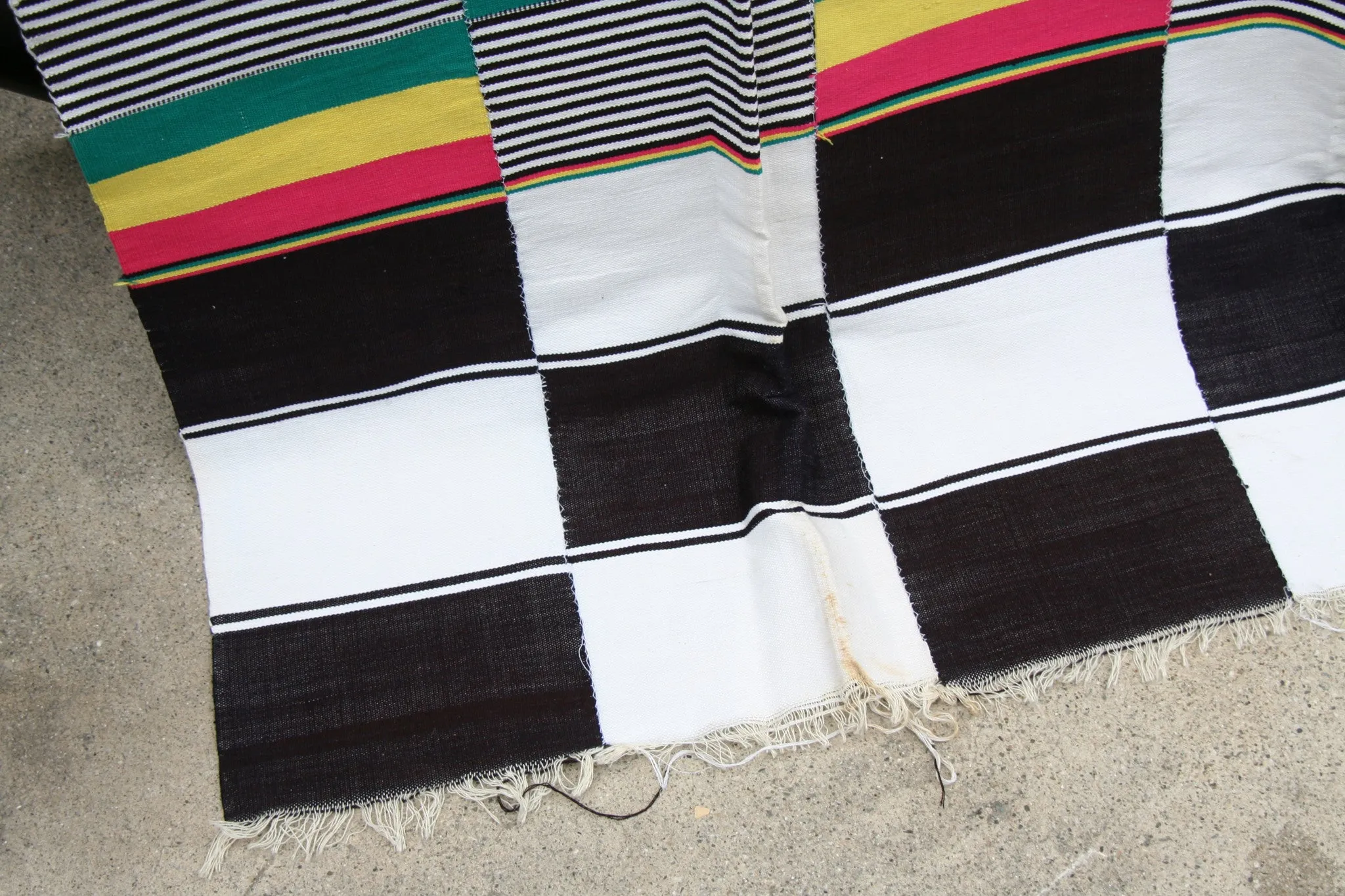 Ewe Kente Textile Handmade Vintage Strip Weave Old Geometric Pattern Ghana