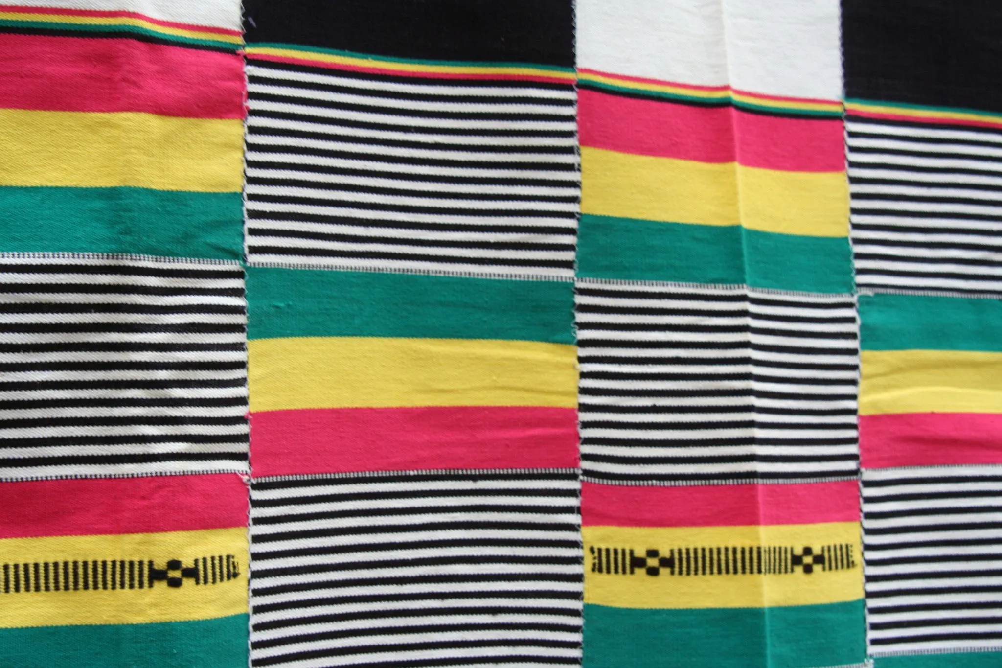 Ewe Kente Textile Handmade Vintage Strip Weave Old Geometric Pattern Ghana