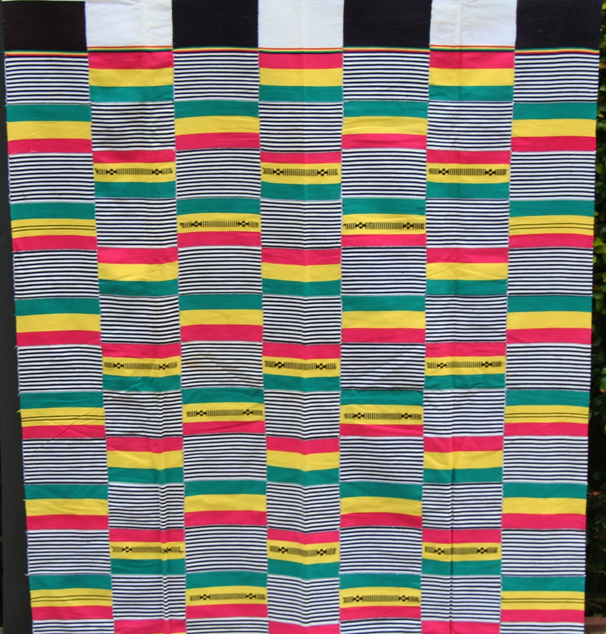 Ewe Kente Textile Handmade Vintage Strip Weave Old Geometric Pattern Ghana