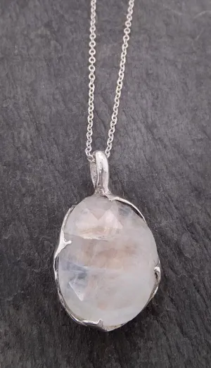 fancy cut rainbow moonstone sterling silver pendant gemstone necklace gemstone jewelry byangeline ss00018 Alternative Engagement