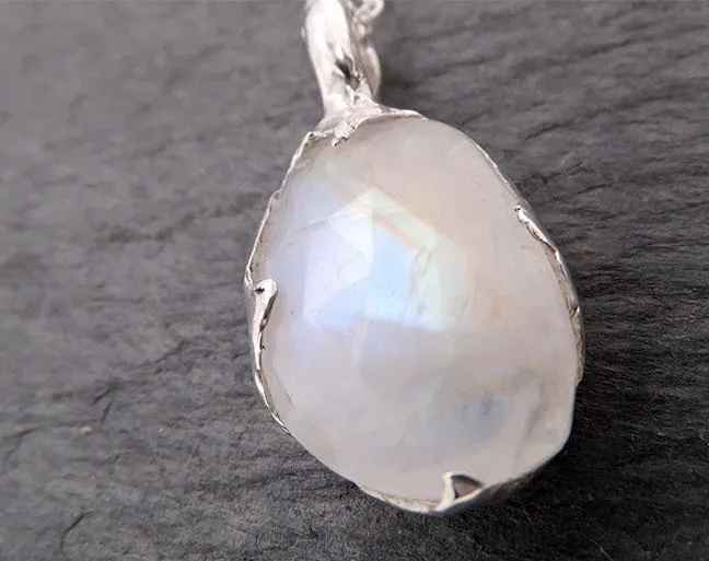 fancy cut rainbow moonstone sterling silver pendant gemstone necklace gemstone jewelry byangeline ss00019 Alternative Engagement