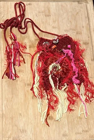 Festival Purse-Belt, Wearable Art, Fiery Sunset palette FREE SHIPPING