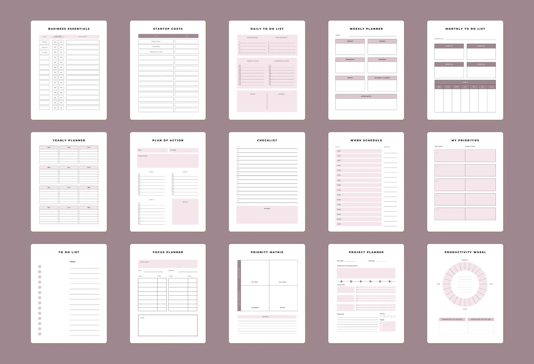 Freelancer Business Planner Canva Template