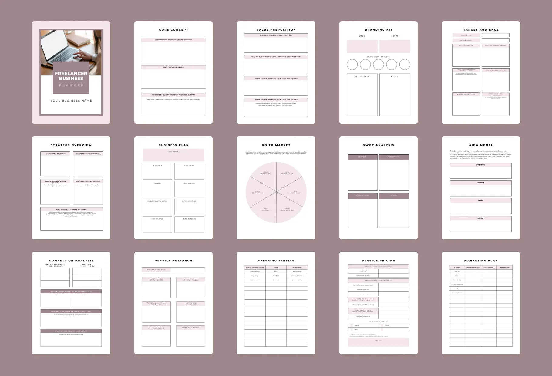 Freelancer Business Planner Canva Template