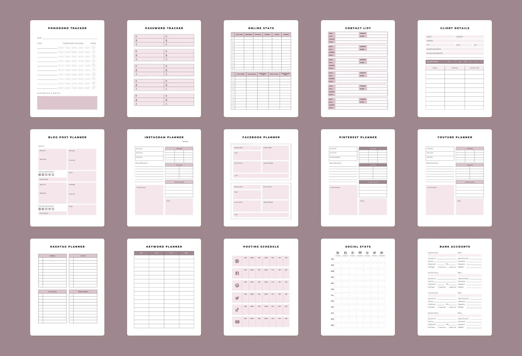 Freelancer Business Planner Canva Template