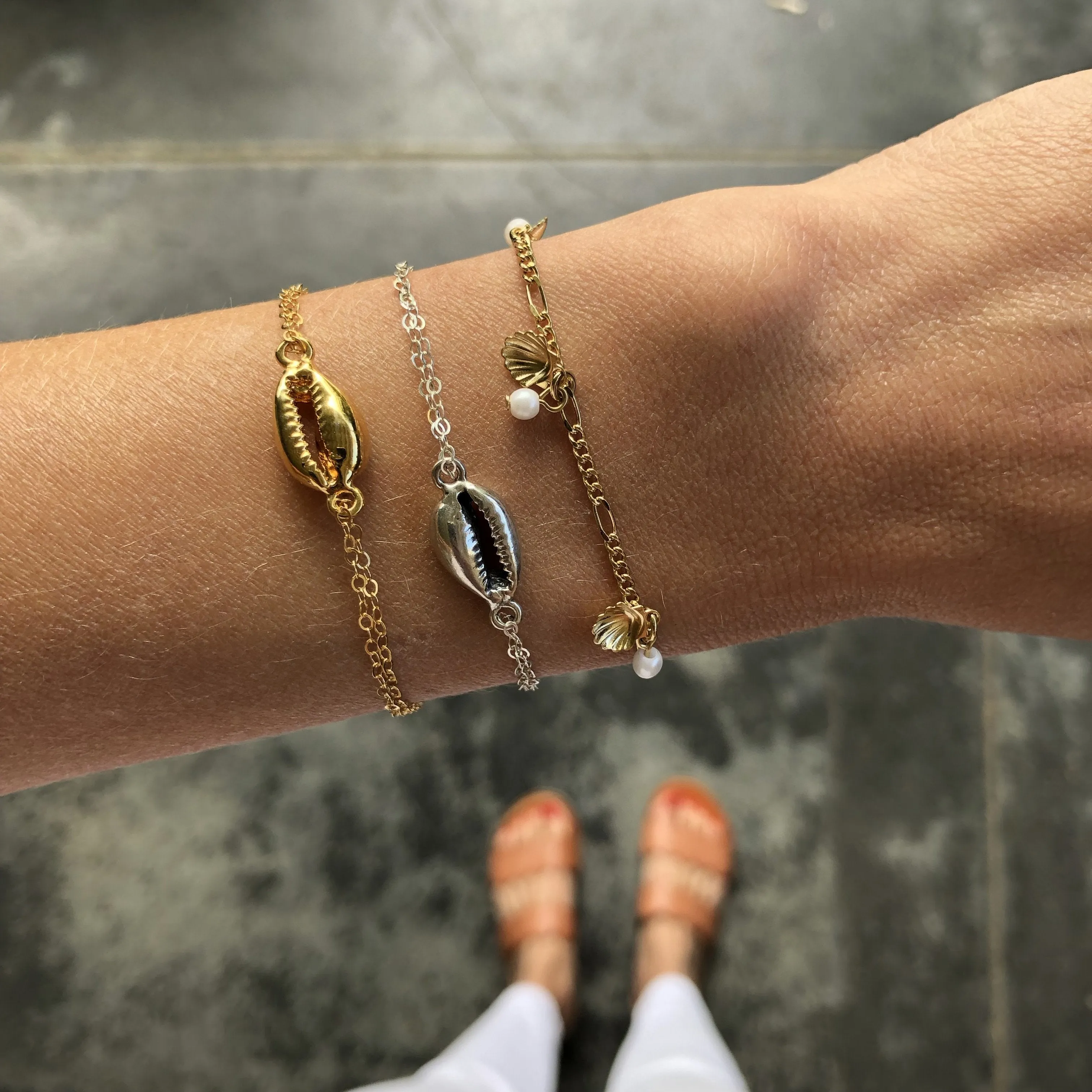 Gold Conch Shell Bracelet