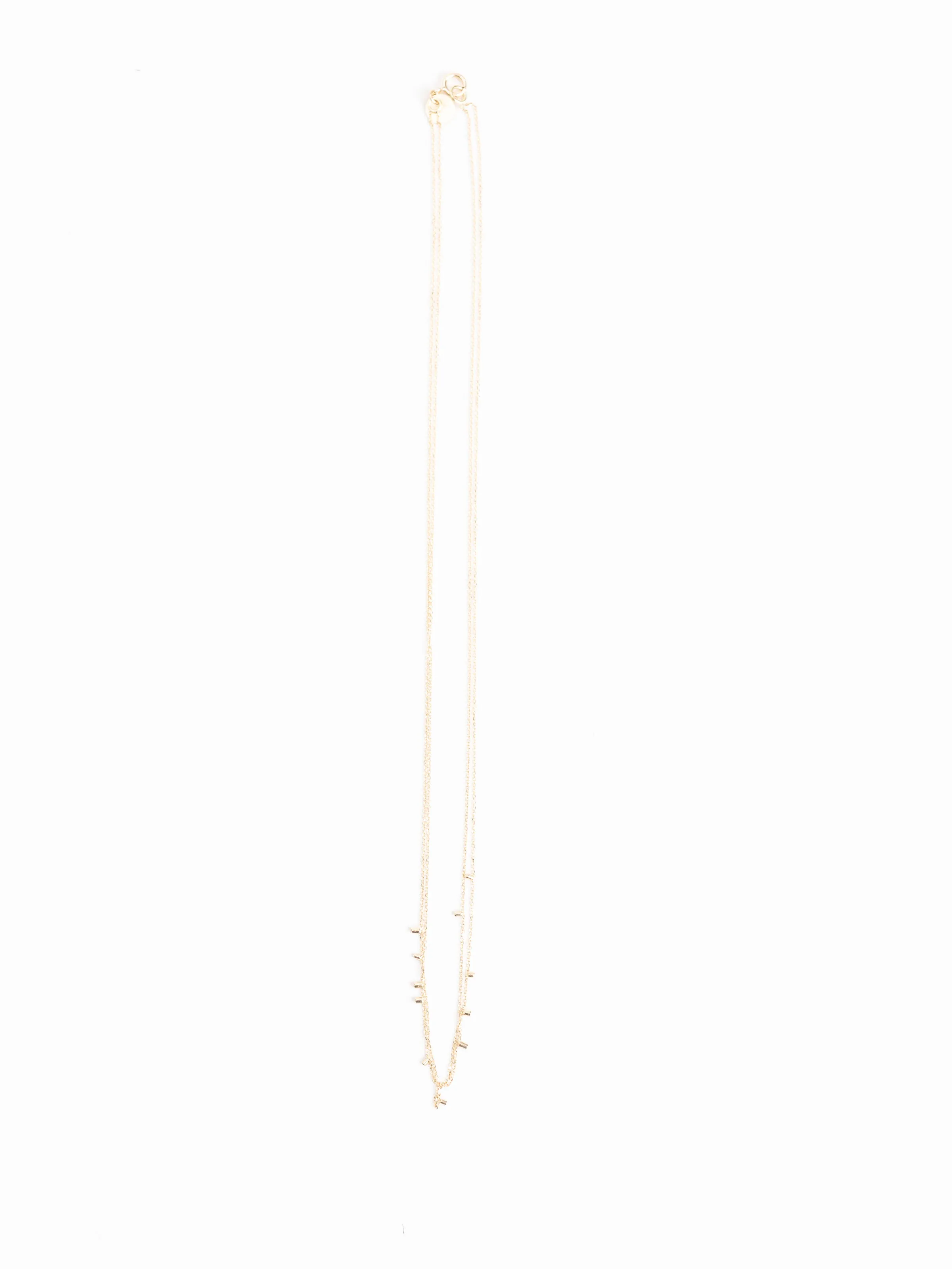 gold dust double strand necklace