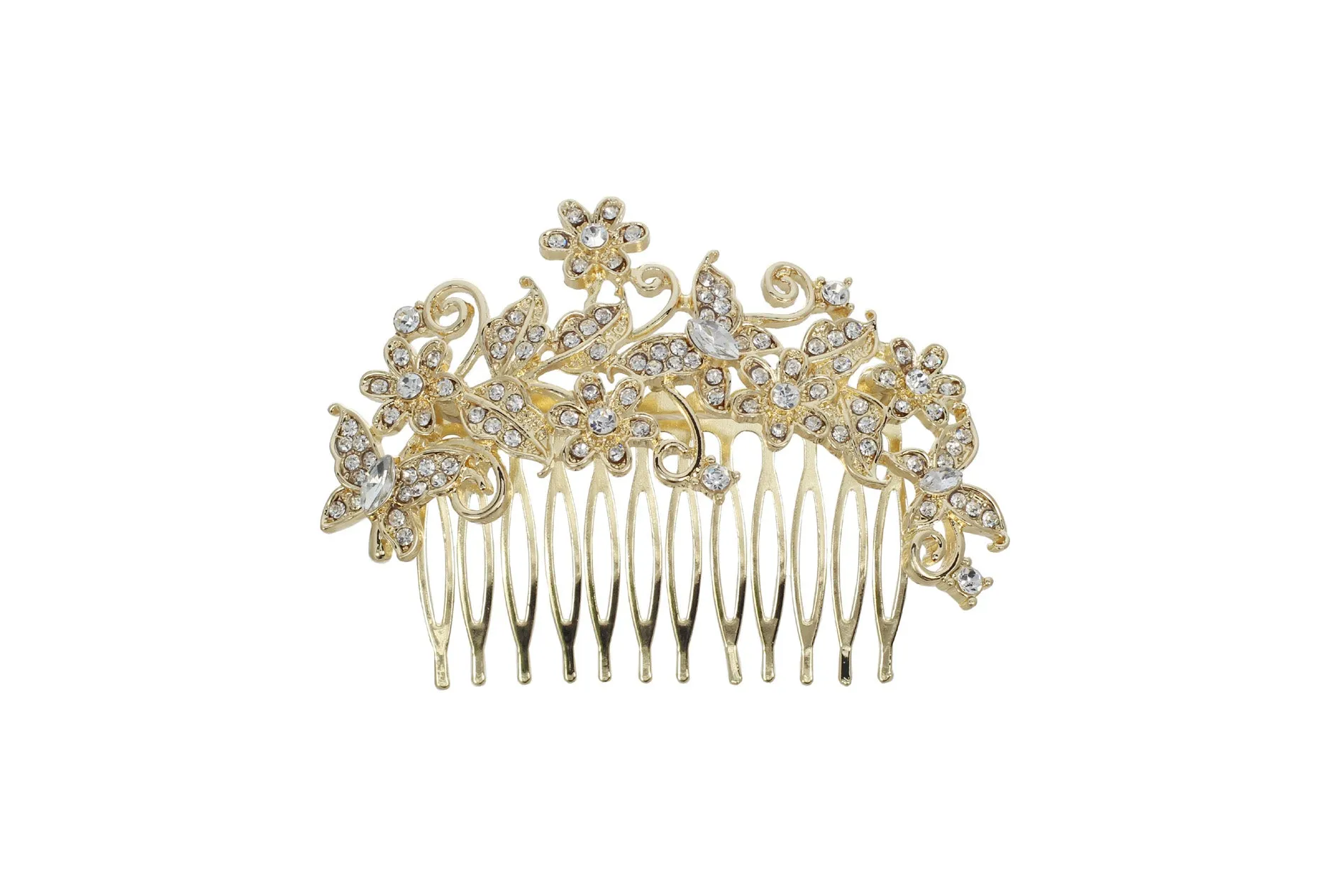 Gold or Silver Leaf Bridal Hair Comb