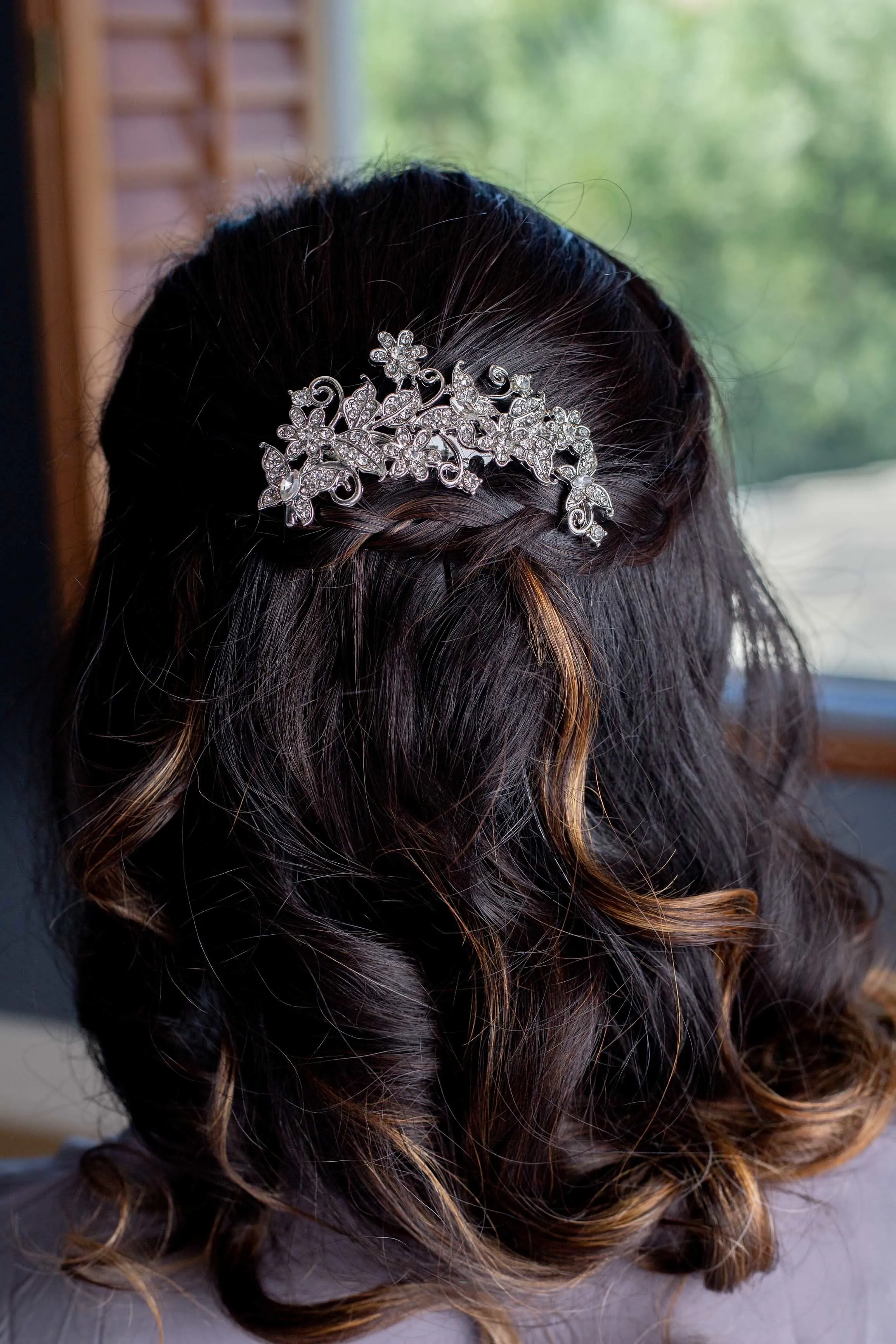 Gold or Silver Leaf Bridal Hair Comb