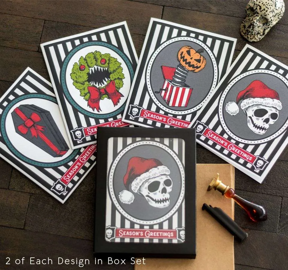 Gothic Christmas Card Set (8pc)