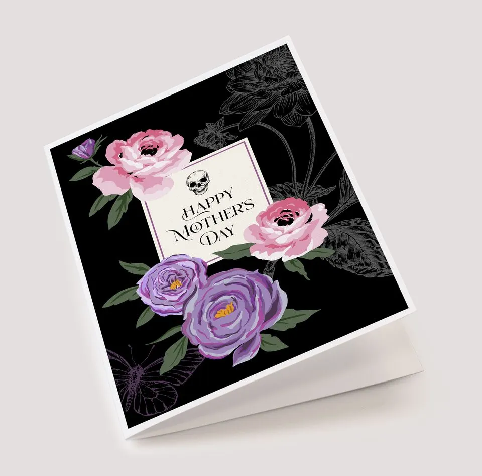 Gothic Floral Mother's Day Card