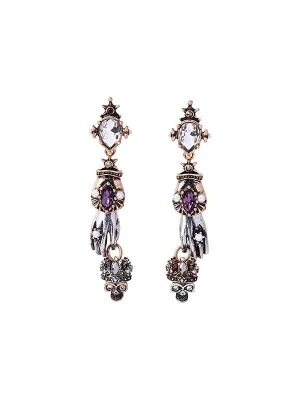 Gothic Hand&Skull Long Earrings