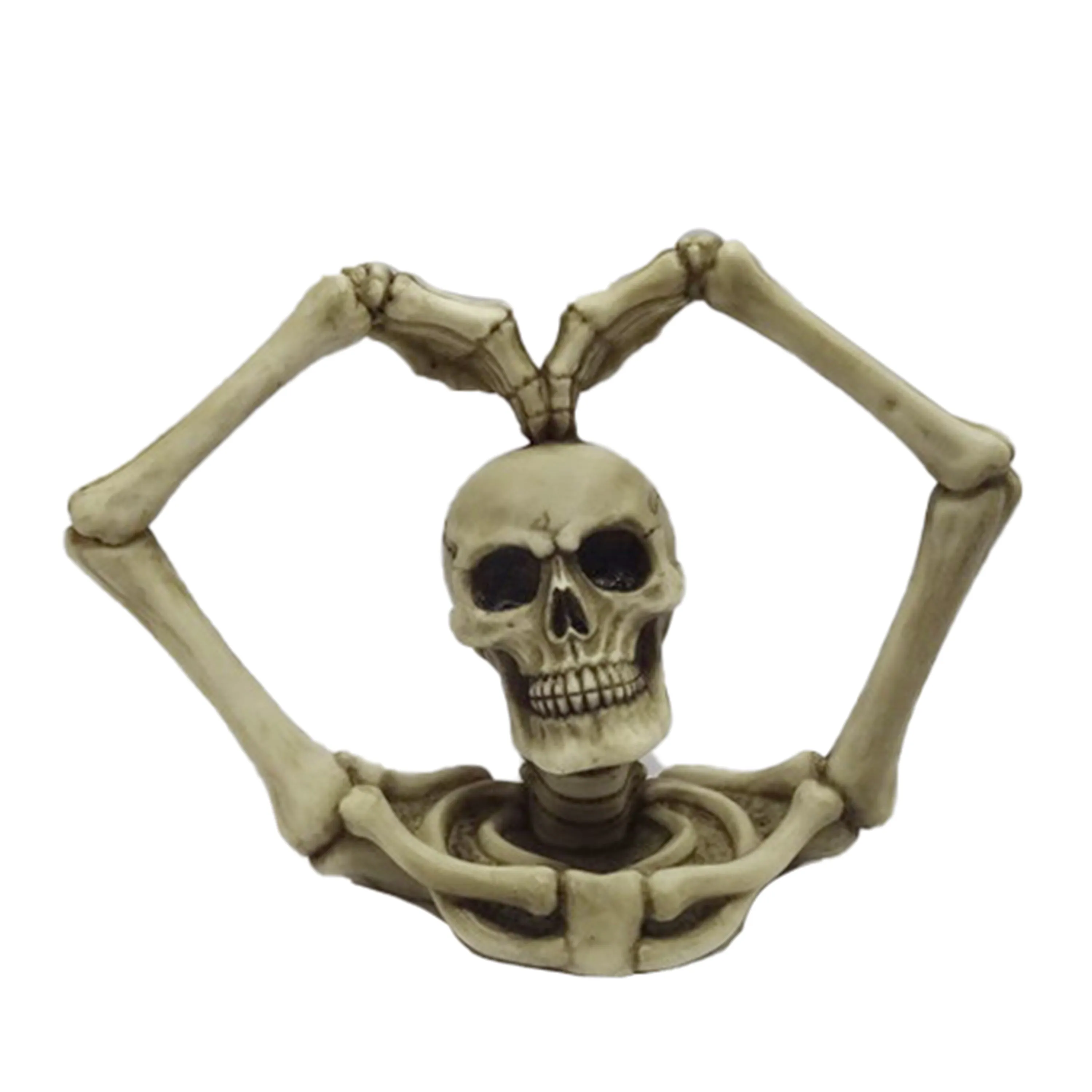 Gothic Skull Decoration - Skull and Skeleton Arms Heart