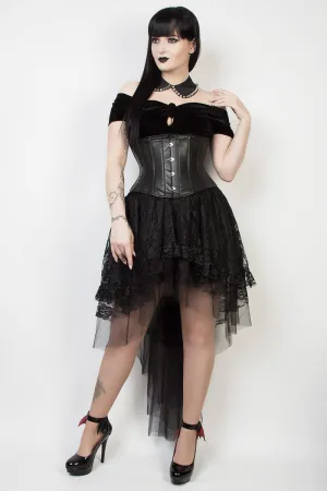 GX-339 - Black Lace Gothic Skirt