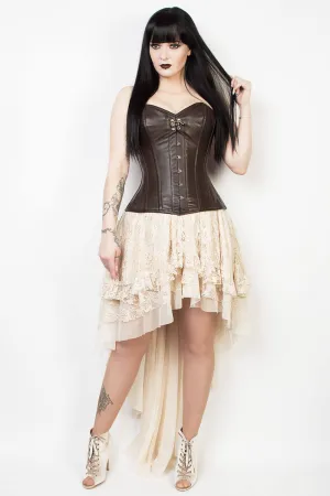 GX-340 - Custom Made Ivory Lace Gothic Skirt
