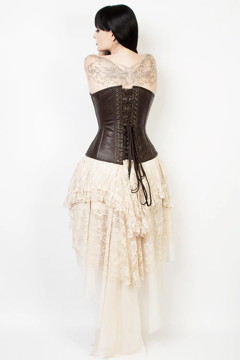 GX-340 - Custom Made Ivory Lace Gothic Skirt