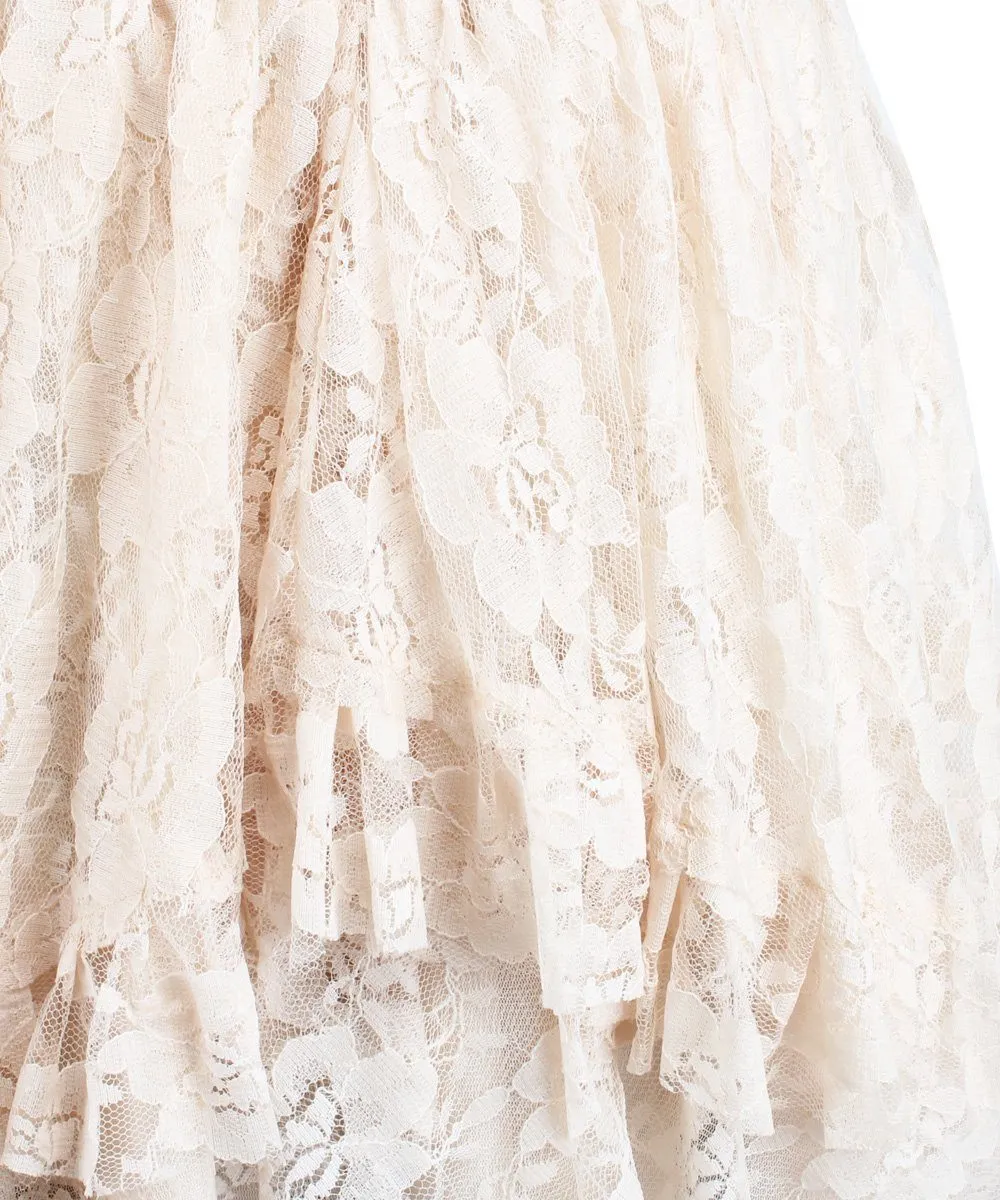 GX-340 - Ivory Lace Gothic Skirt