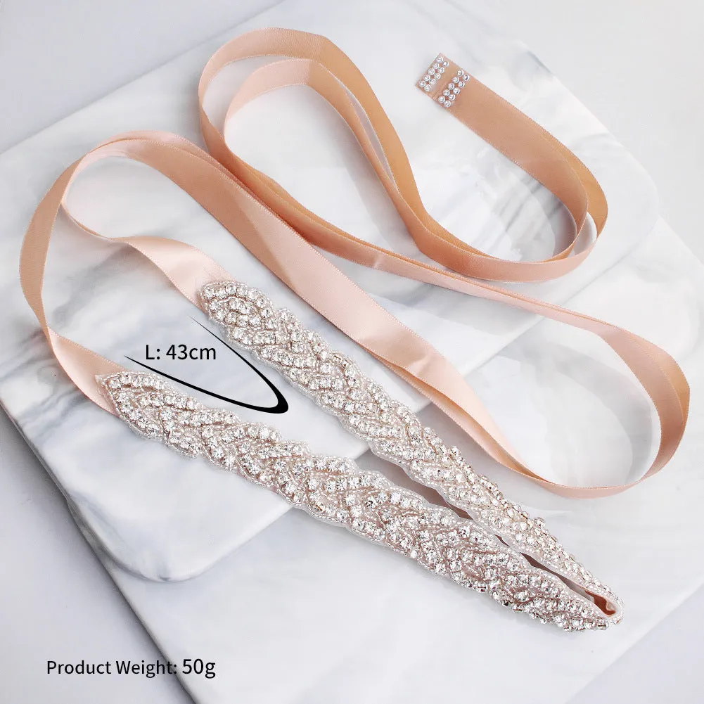 Hand-studded Sashes Crystal Retro Diamond Wedding Dress Waist Chain
