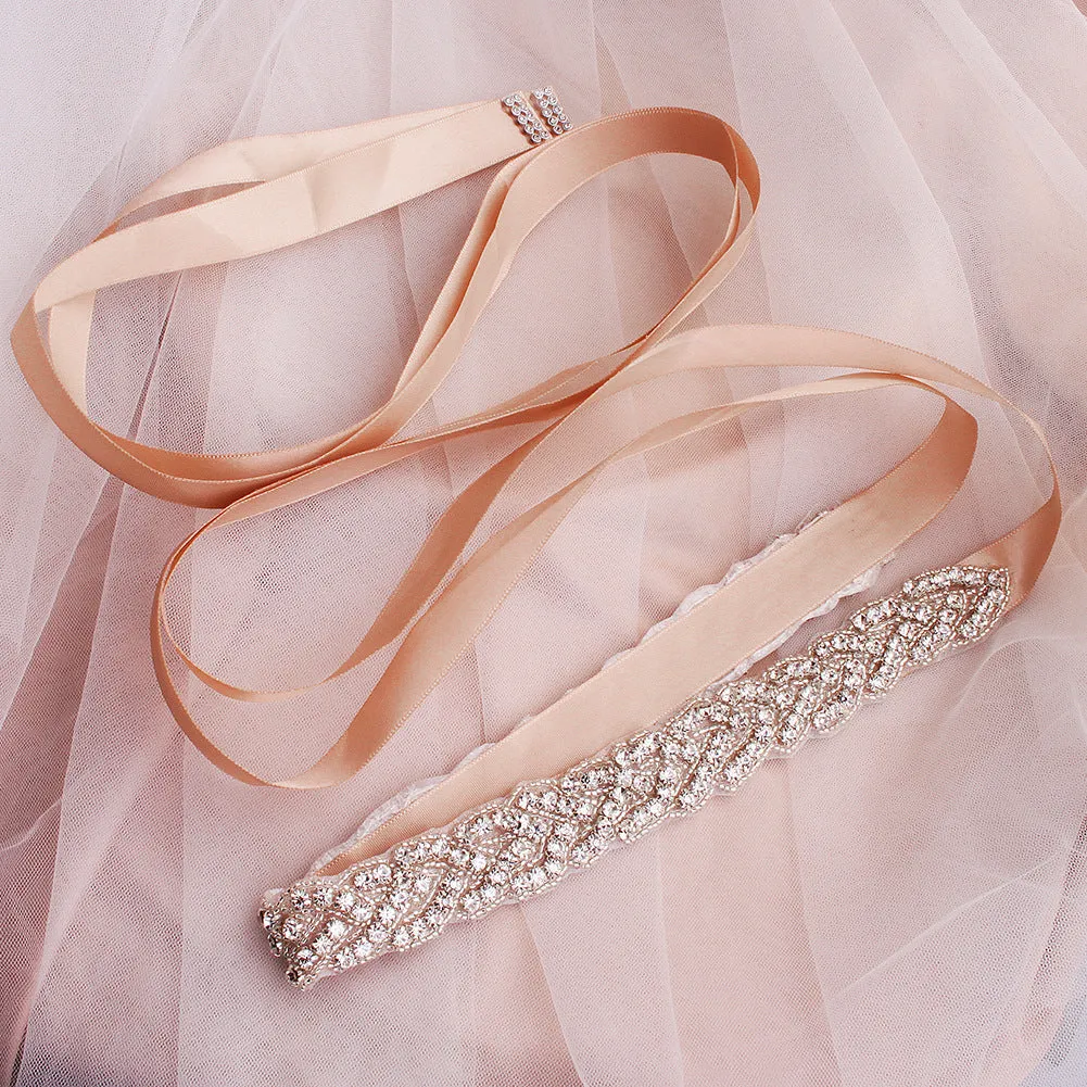 Hand-studded Sashes Crystal Retro Diamond Wedding Dress Waist Chain