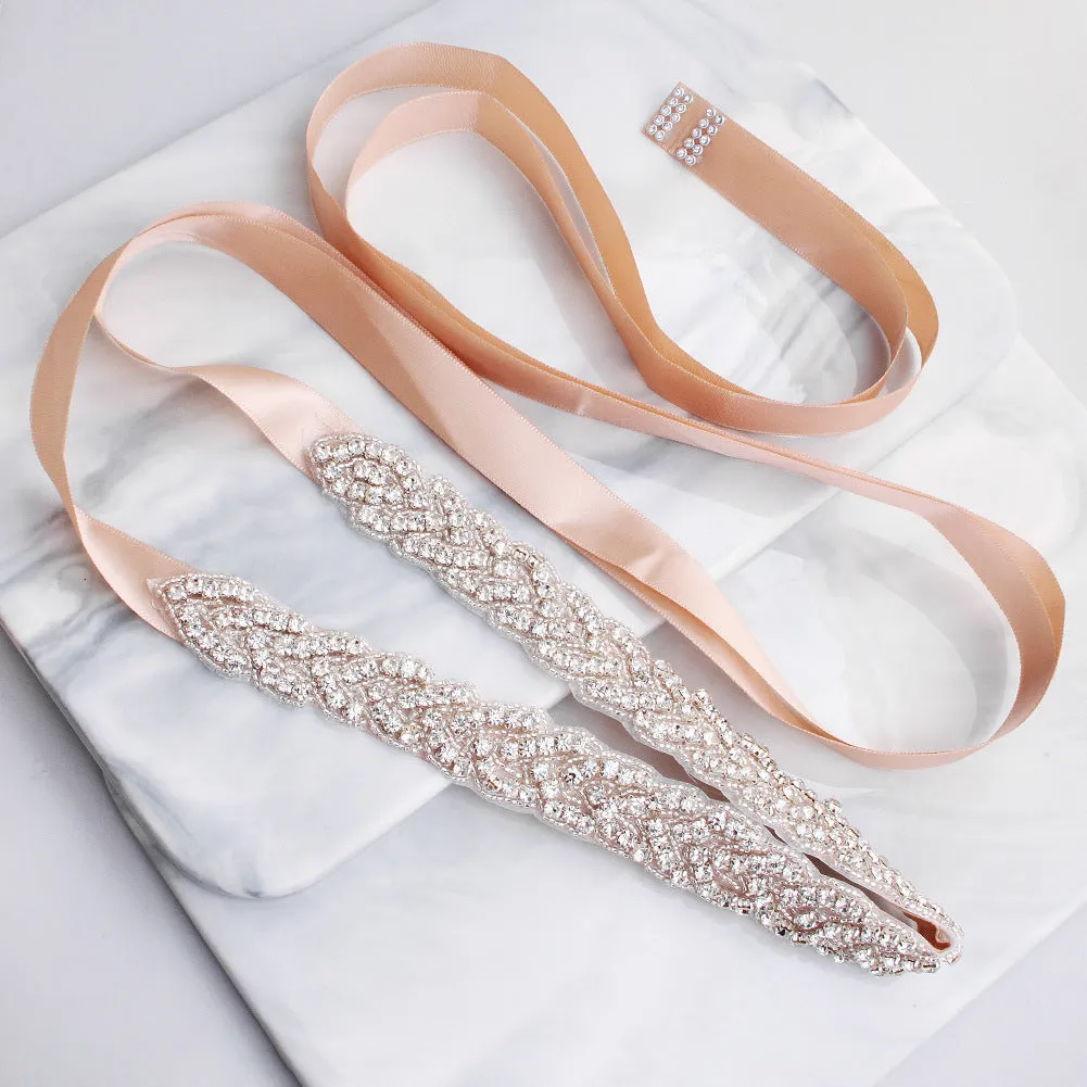 Hand-studded Sashes Crystal Retro Diamond Wedding Dress Waist Chain