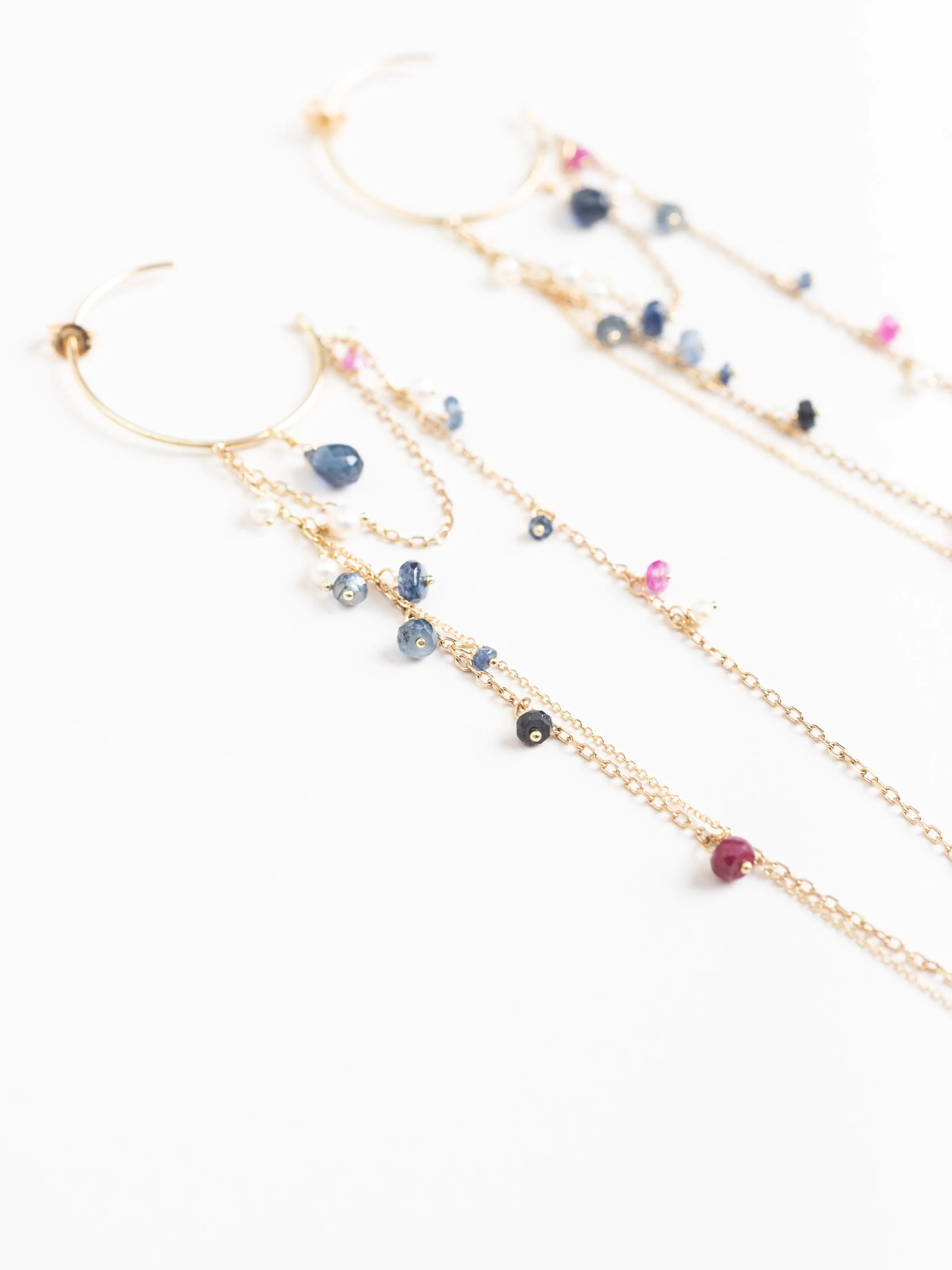 hanging hoop earrings