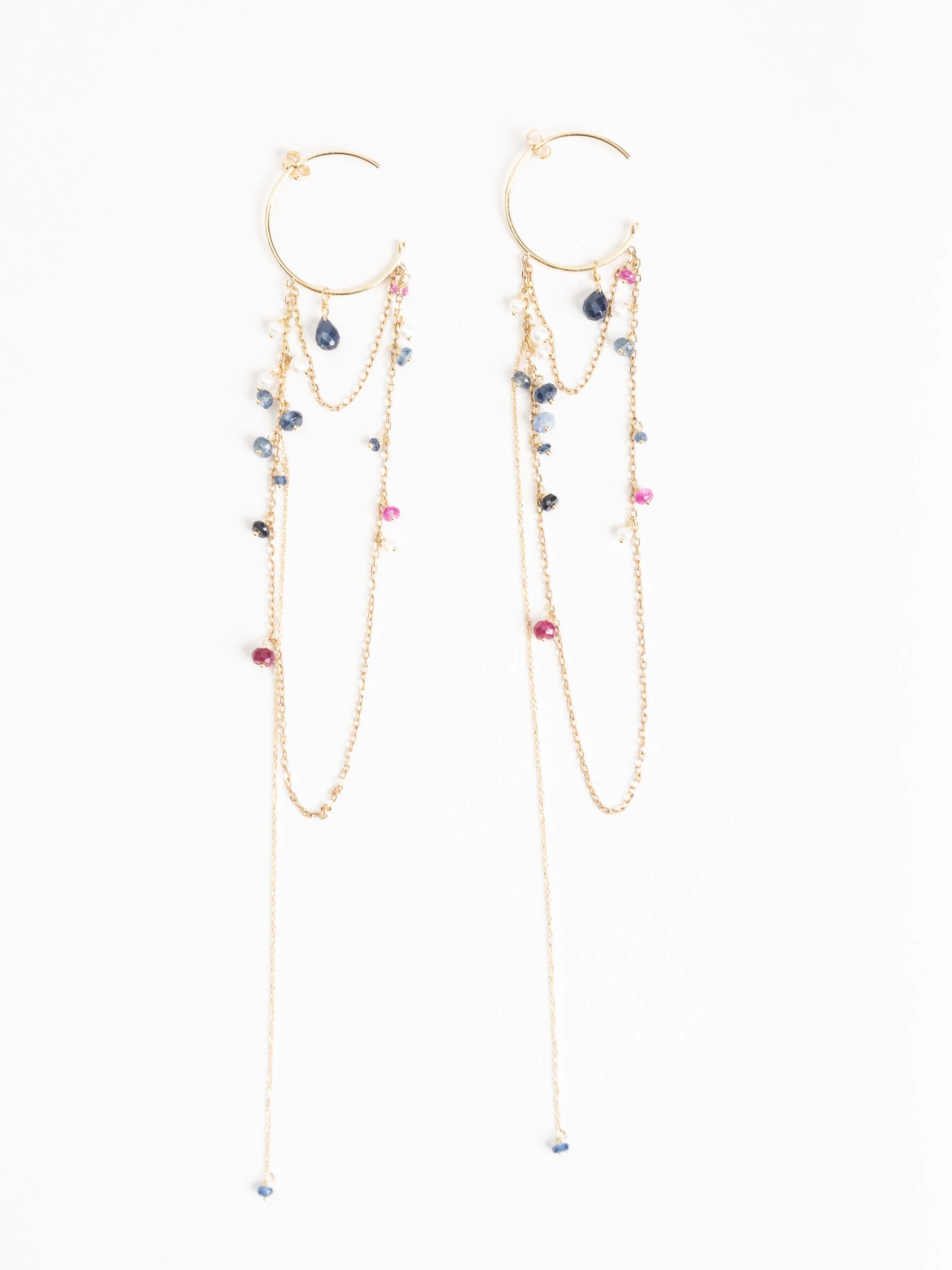 hanging hoop earrings