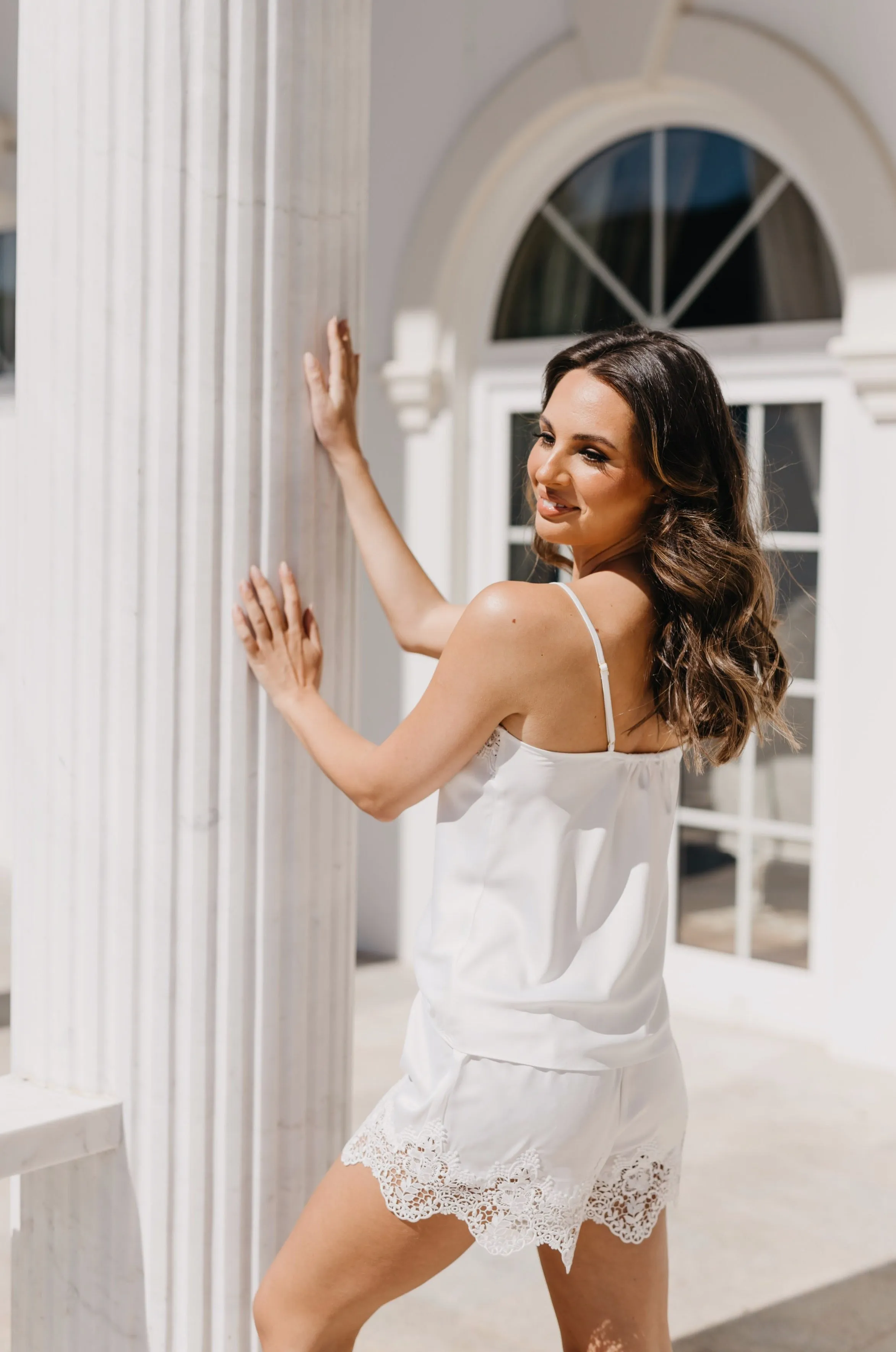Heidi Lace Trim Bridal Set