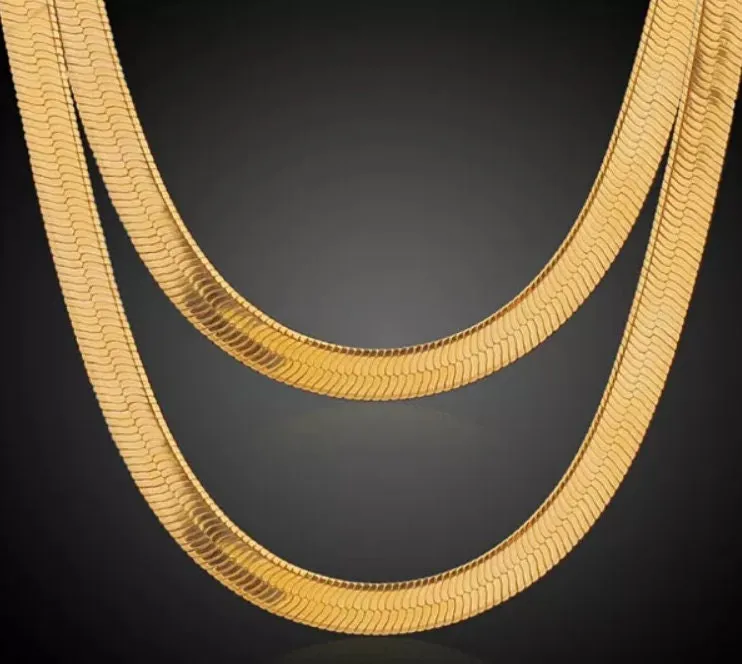 Herringbone Necklace | Gold Herringbone Chain | Herringbone Necklaces | Gold Herringbone Chains | Womens Gold Necklace | Mens Gold Necklace