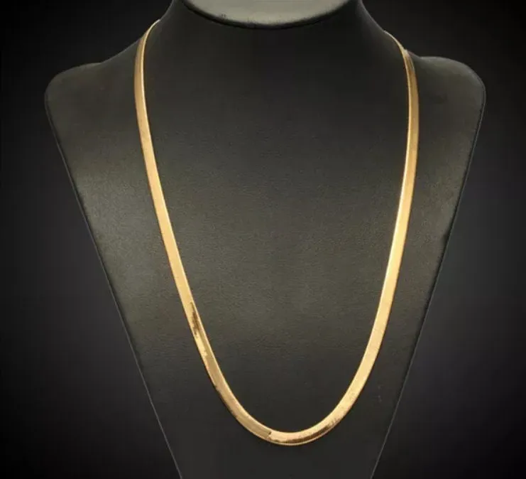 Herringbone Necklace | Gold Herringbone Chain | Herringbone Necklaces | Gold Herringbone Chains | Womens Gold Necklace | Mens Gold Necklace