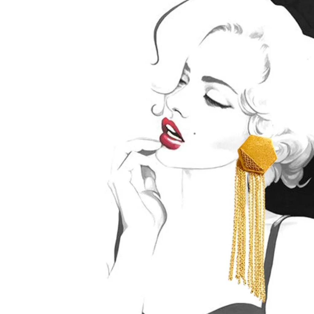 HEXA LONG DANGLER EARRINGS