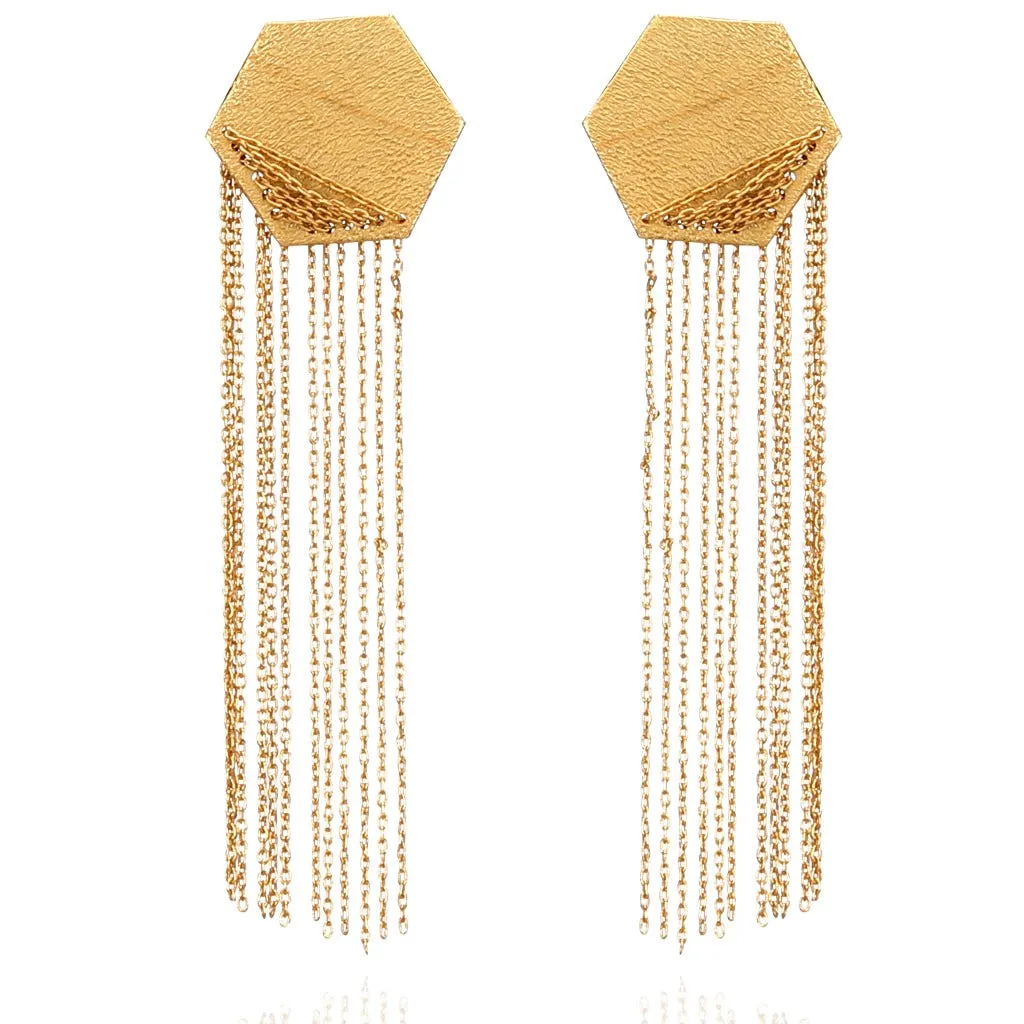 HEXA LONG DANGLER EARRINGS