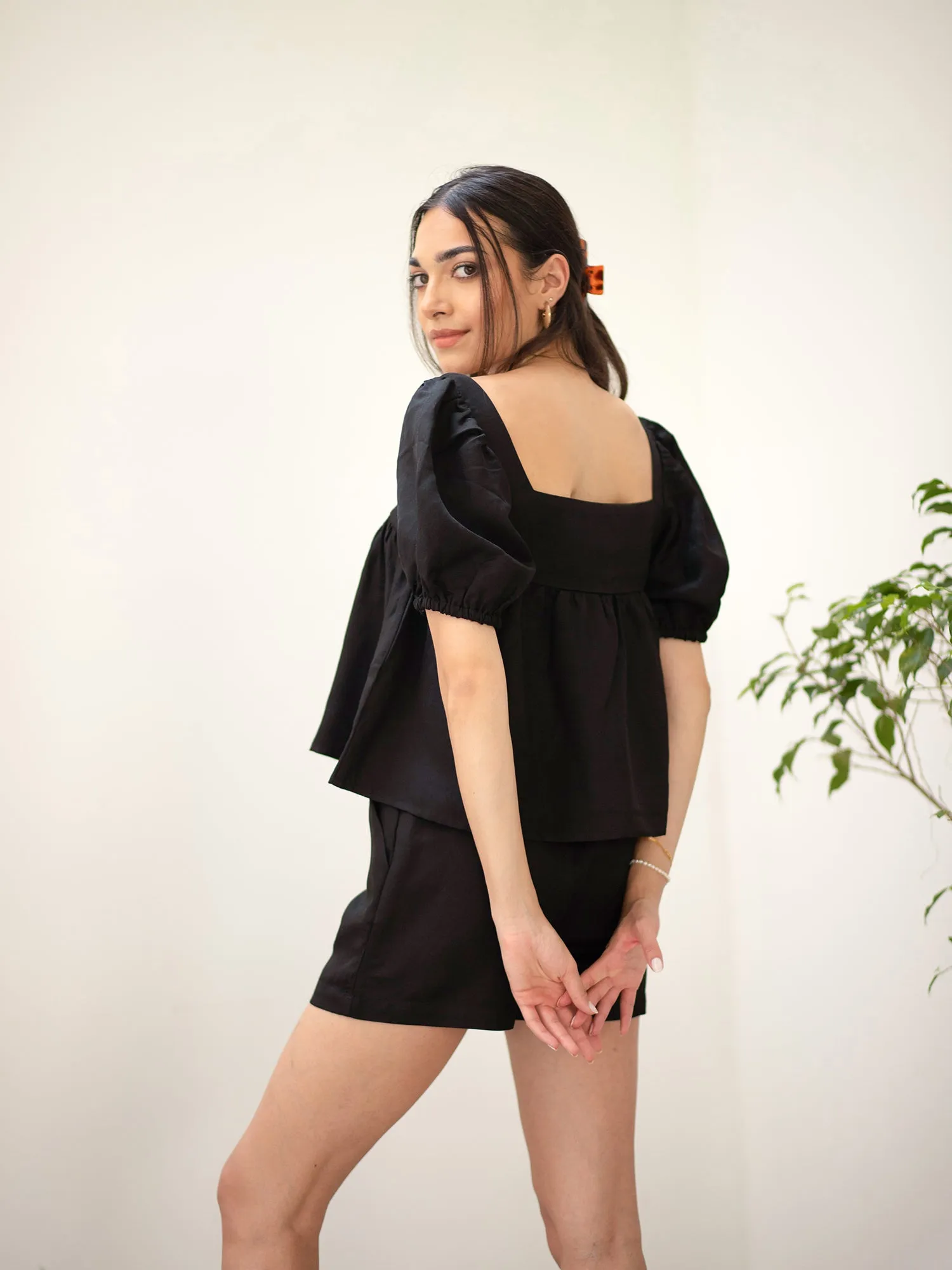 High Waist Drawstring Short