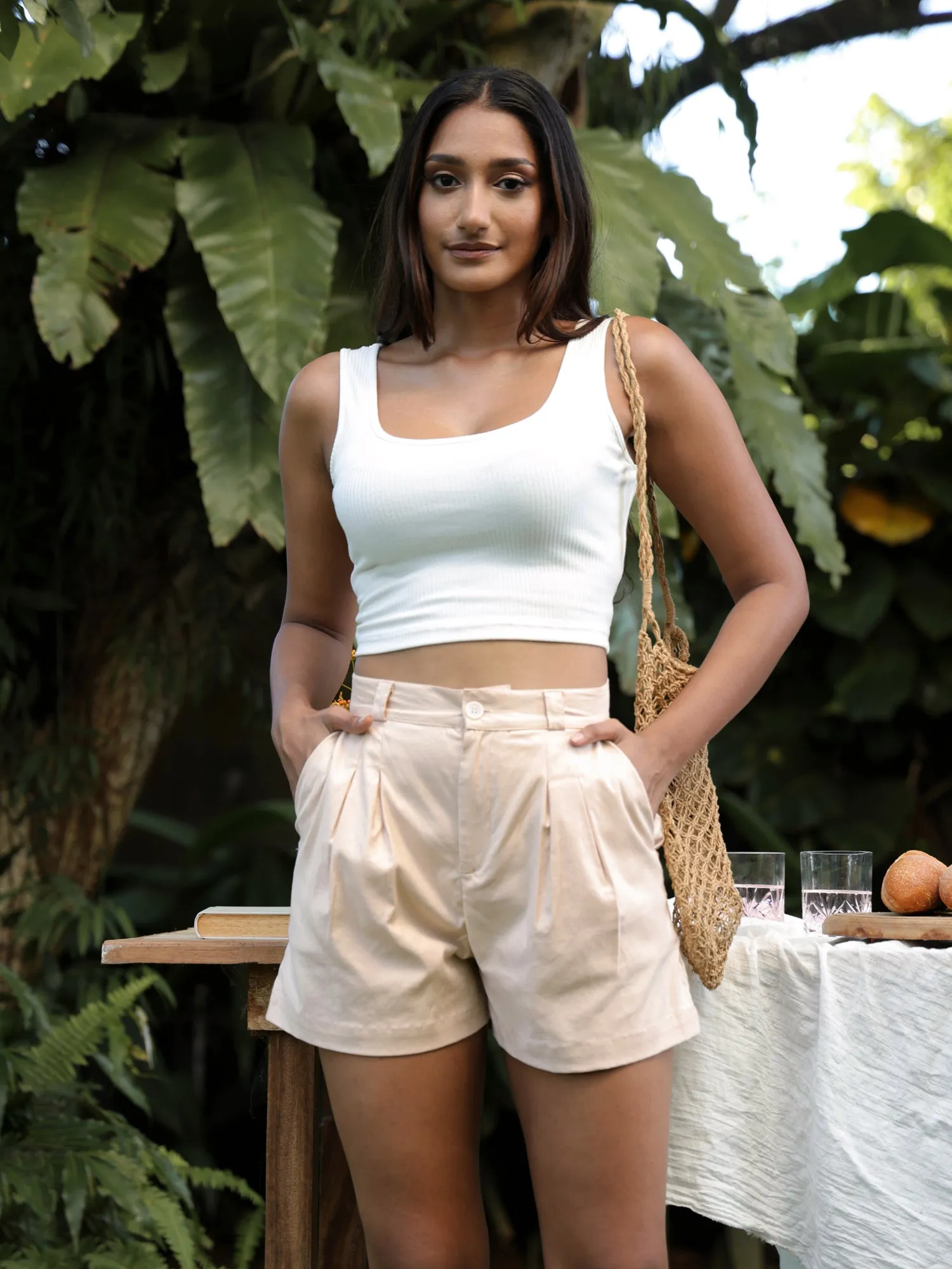 High waist Pleated Short