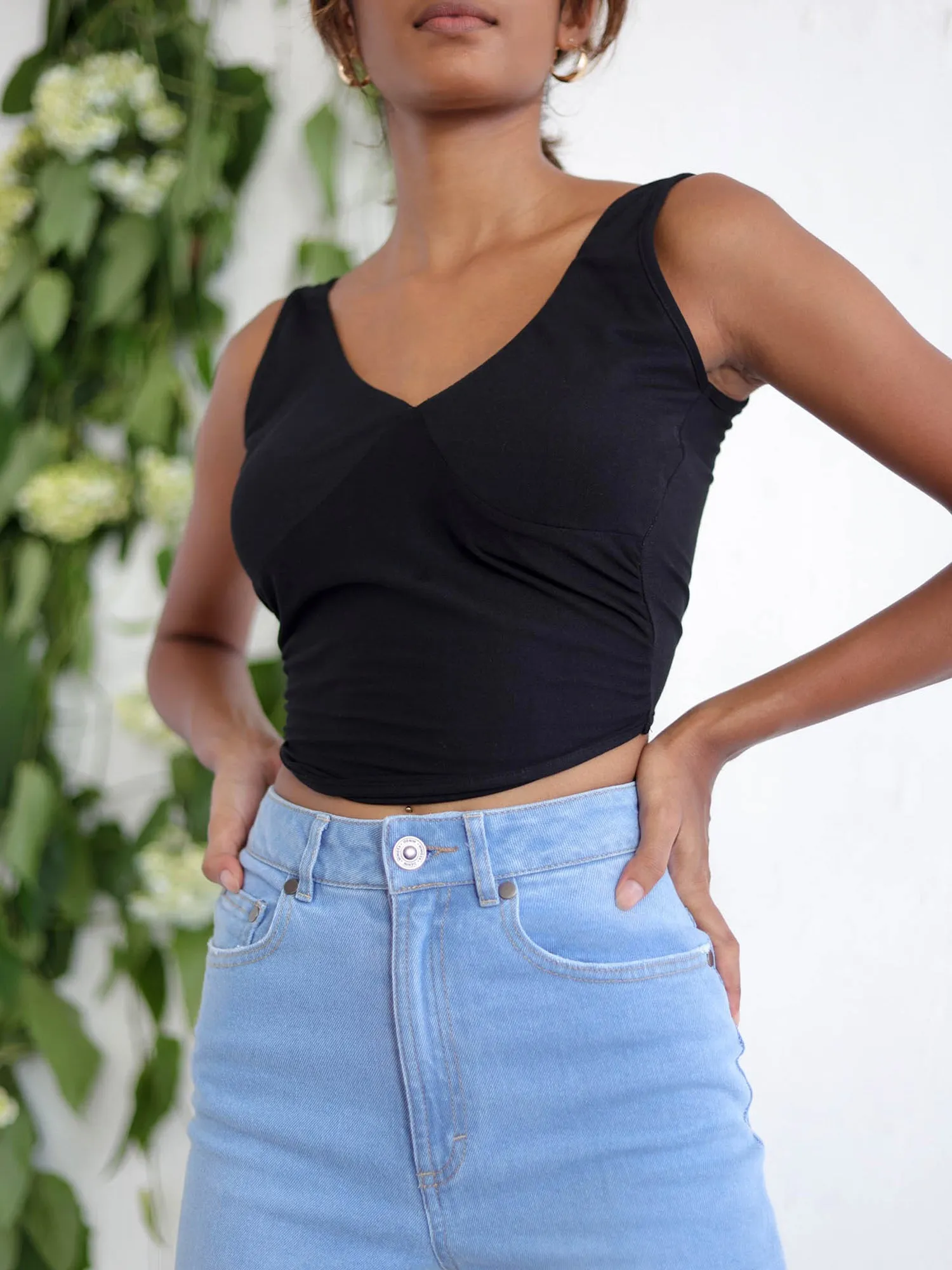 High Waist Straight Leg Denim
