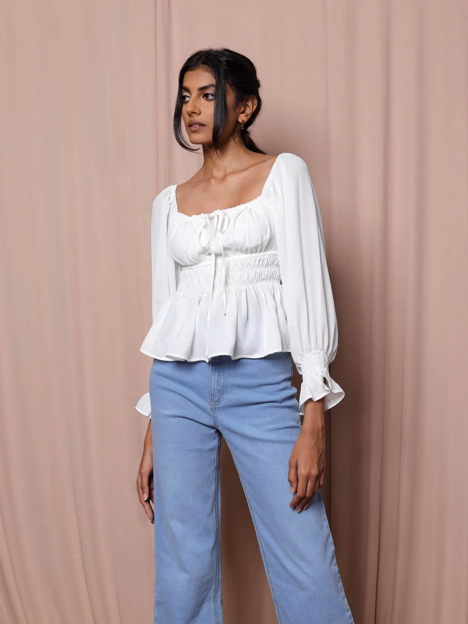 High Waist Straight Leg Denim