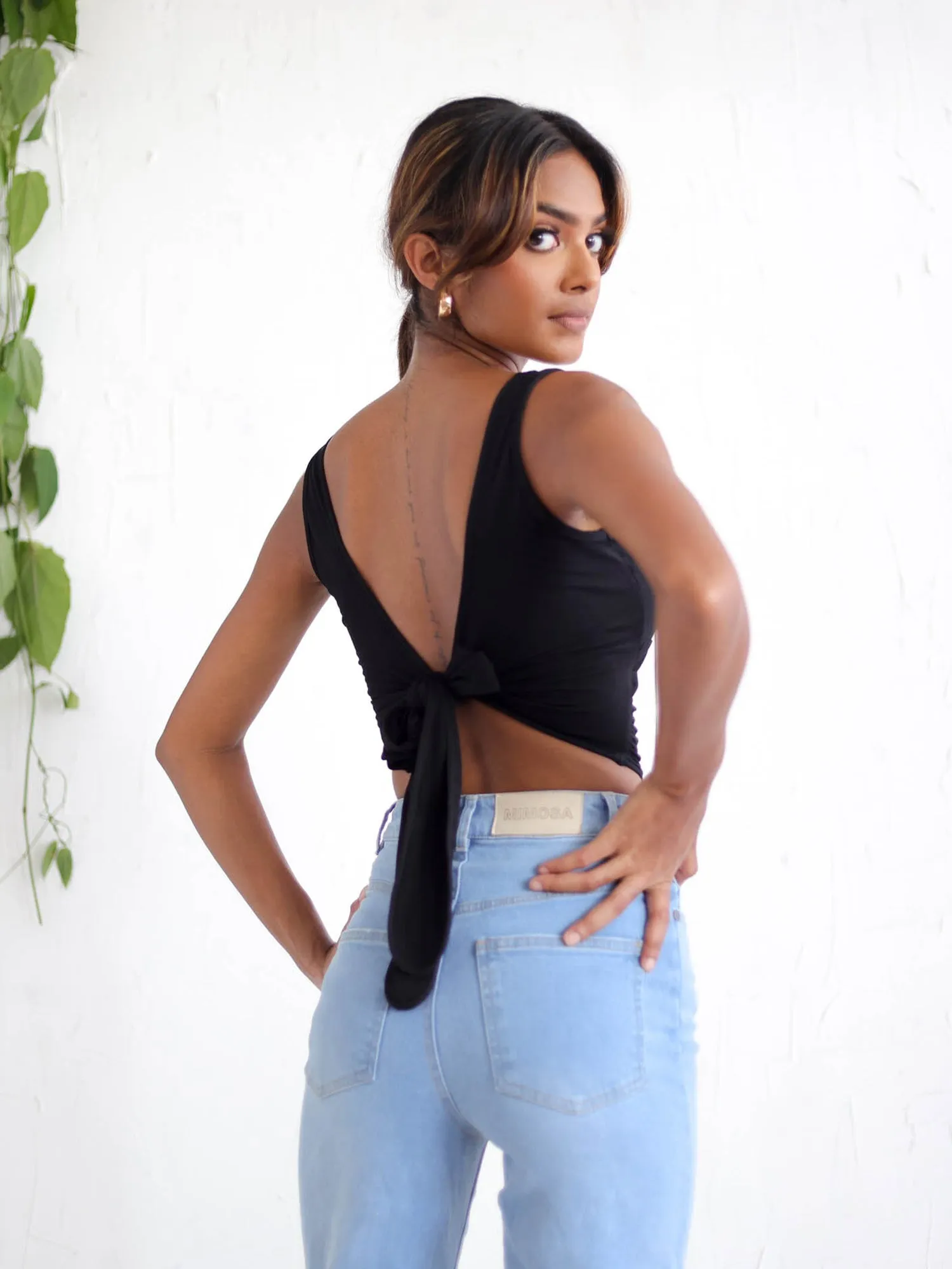 High Waist Straight Leg Denim