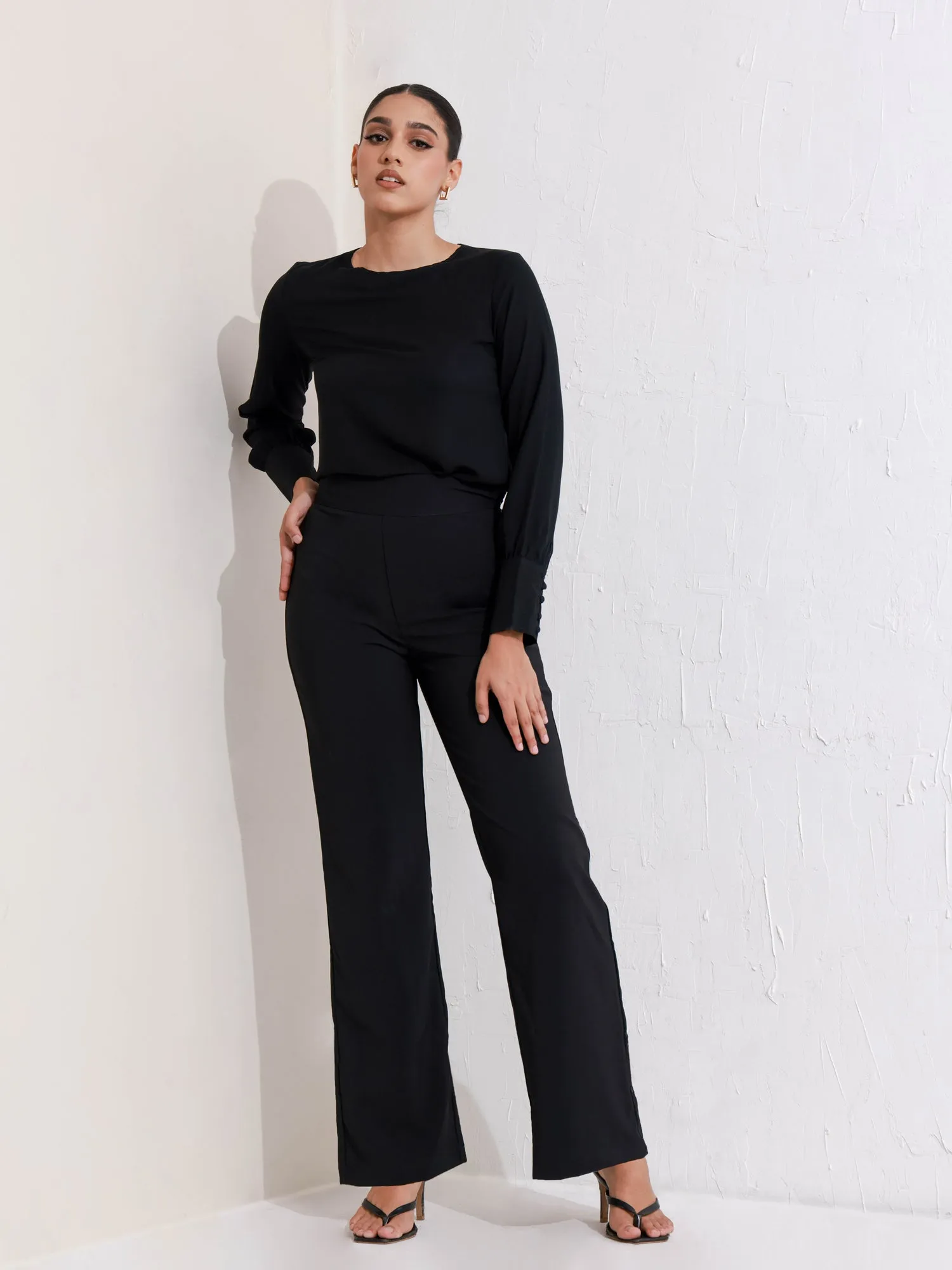 High Waist Straight Leg Pant