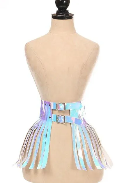 Hologram Fringe Skirt
