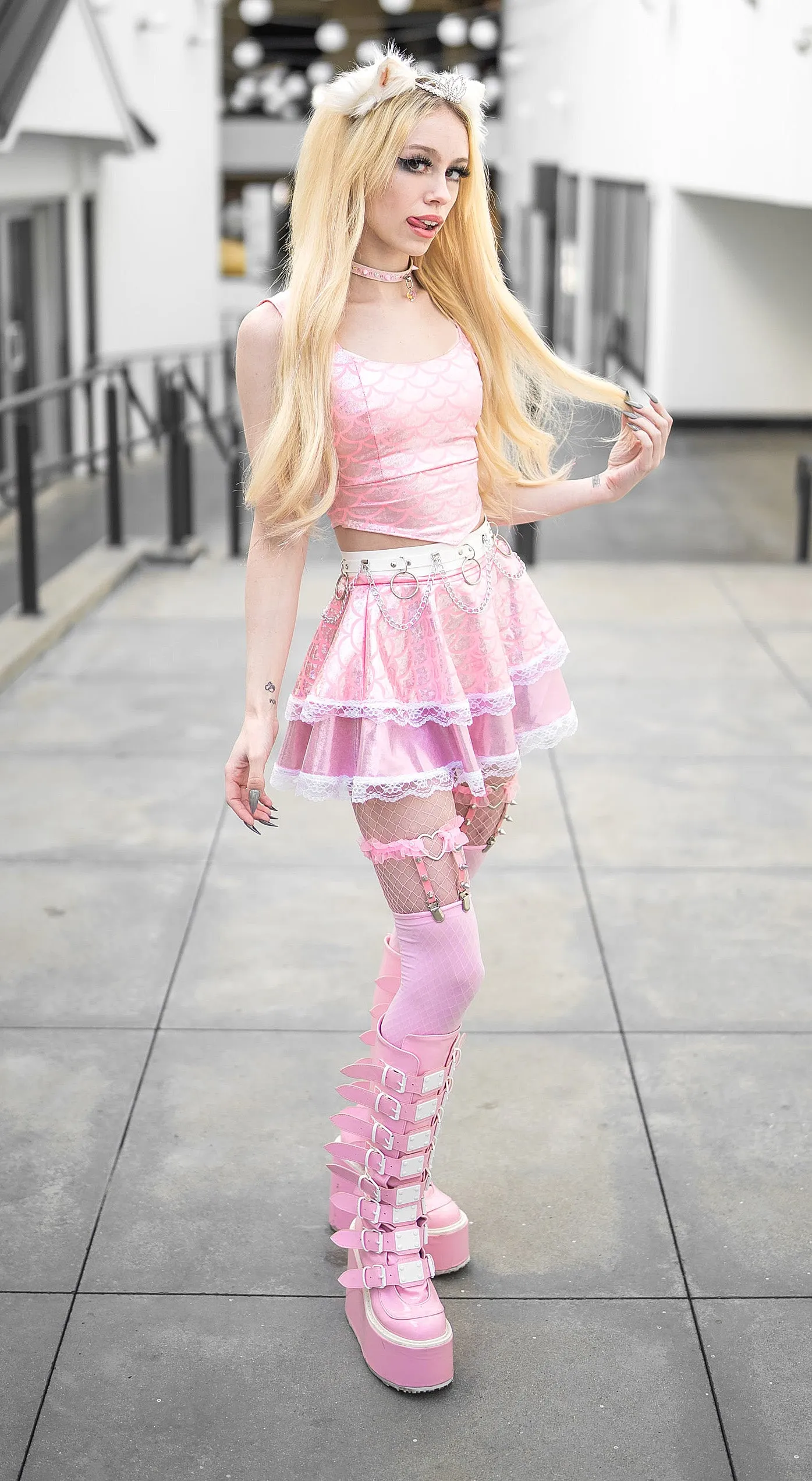 Iridescent Pastel Pink Mermaid Set
