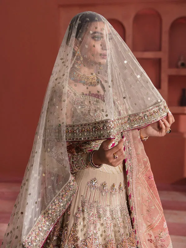 Ivory Lehenga Bridal Choli for Pakistani Bridal Wear