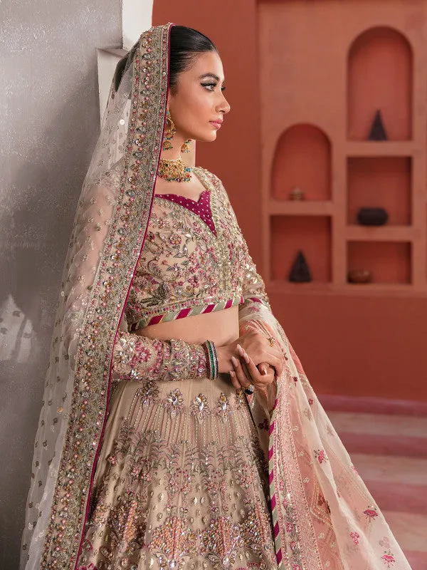 Ivory Lehenga Bridal Choli for Pakistani Bridal Wear