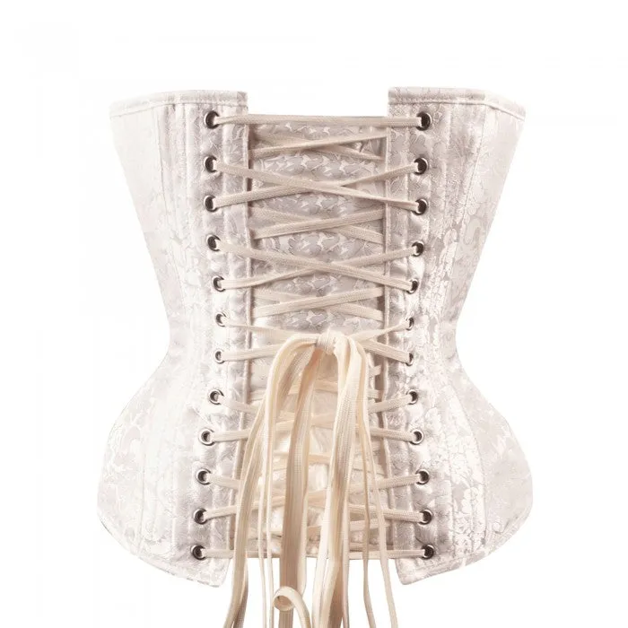 Jace White Brocade Bridal Overbust Corset