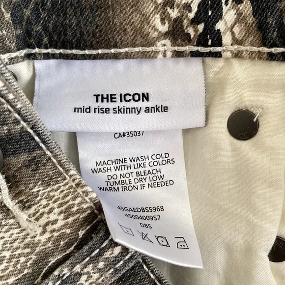 JOE’S Jeans The Icon Gray Ankle Snake Print Size 24