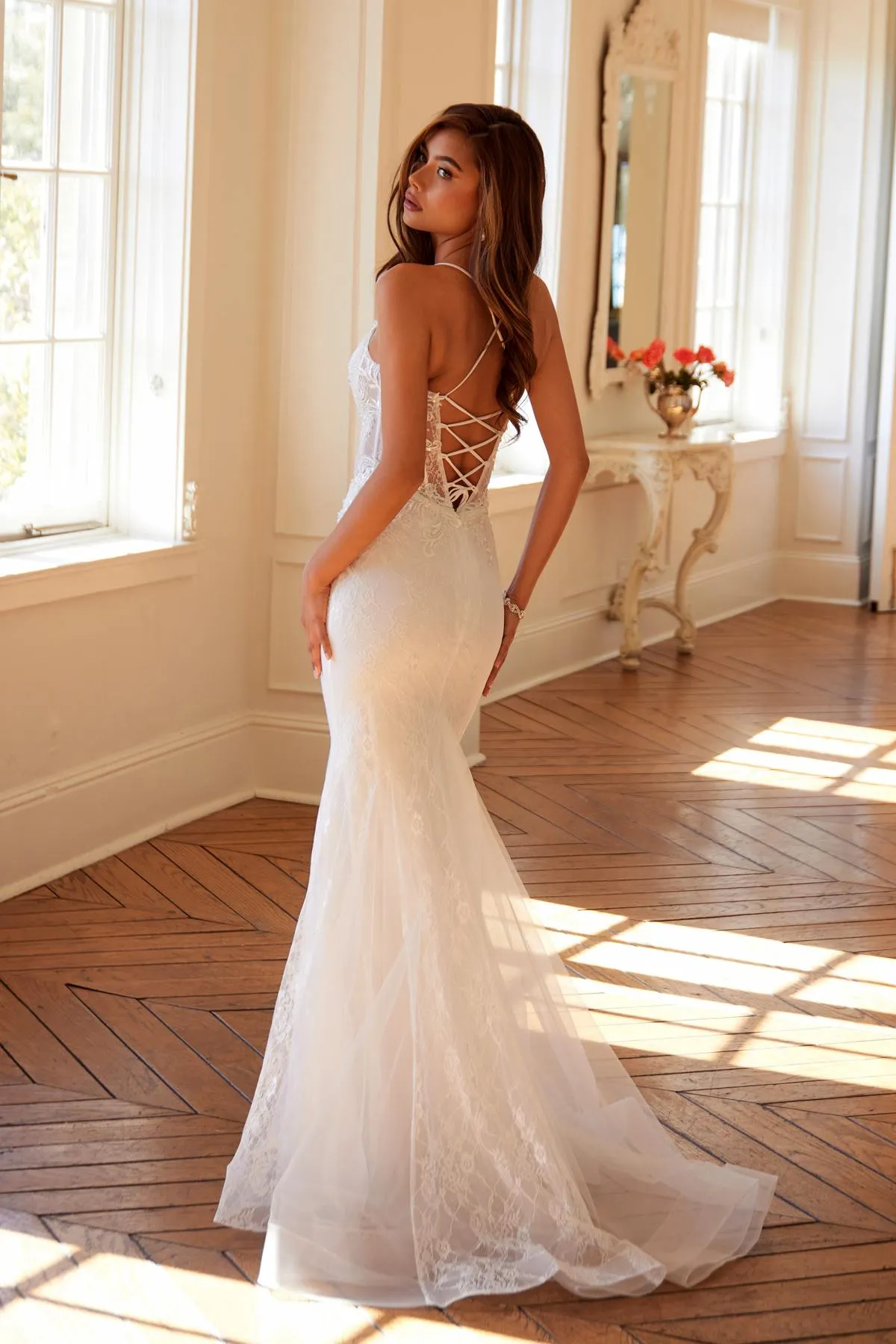 Juliet JT2481UW Embellished Lace Mermaid Bridal Dress