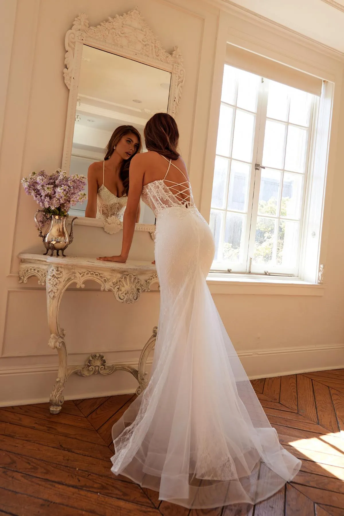 Juliet JT2481UW Embellished Lace Mermaid Bridal Dress