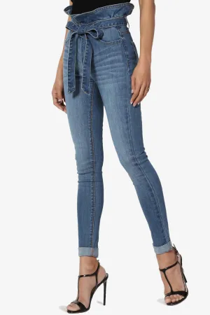 Kelsey Paperbag Waist Skinny Jeans
