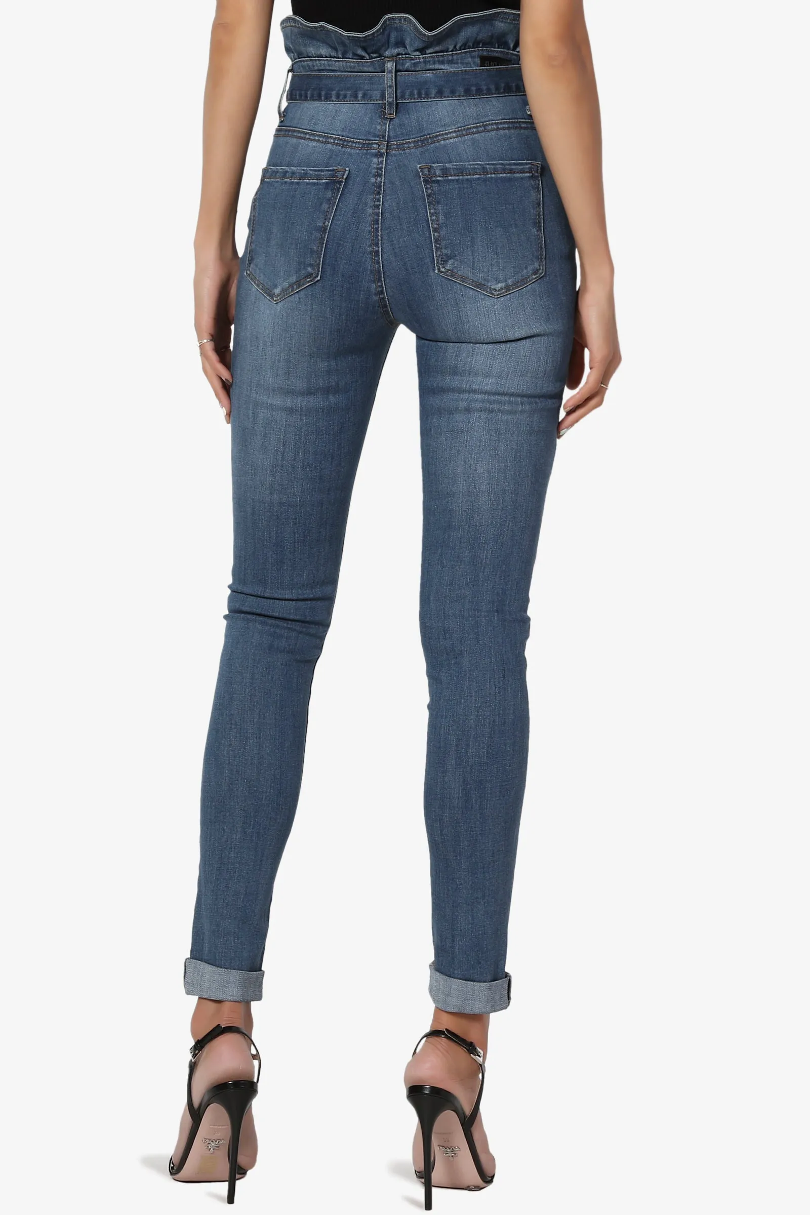 Kelsey Paperbag Waist Skinny Jeans