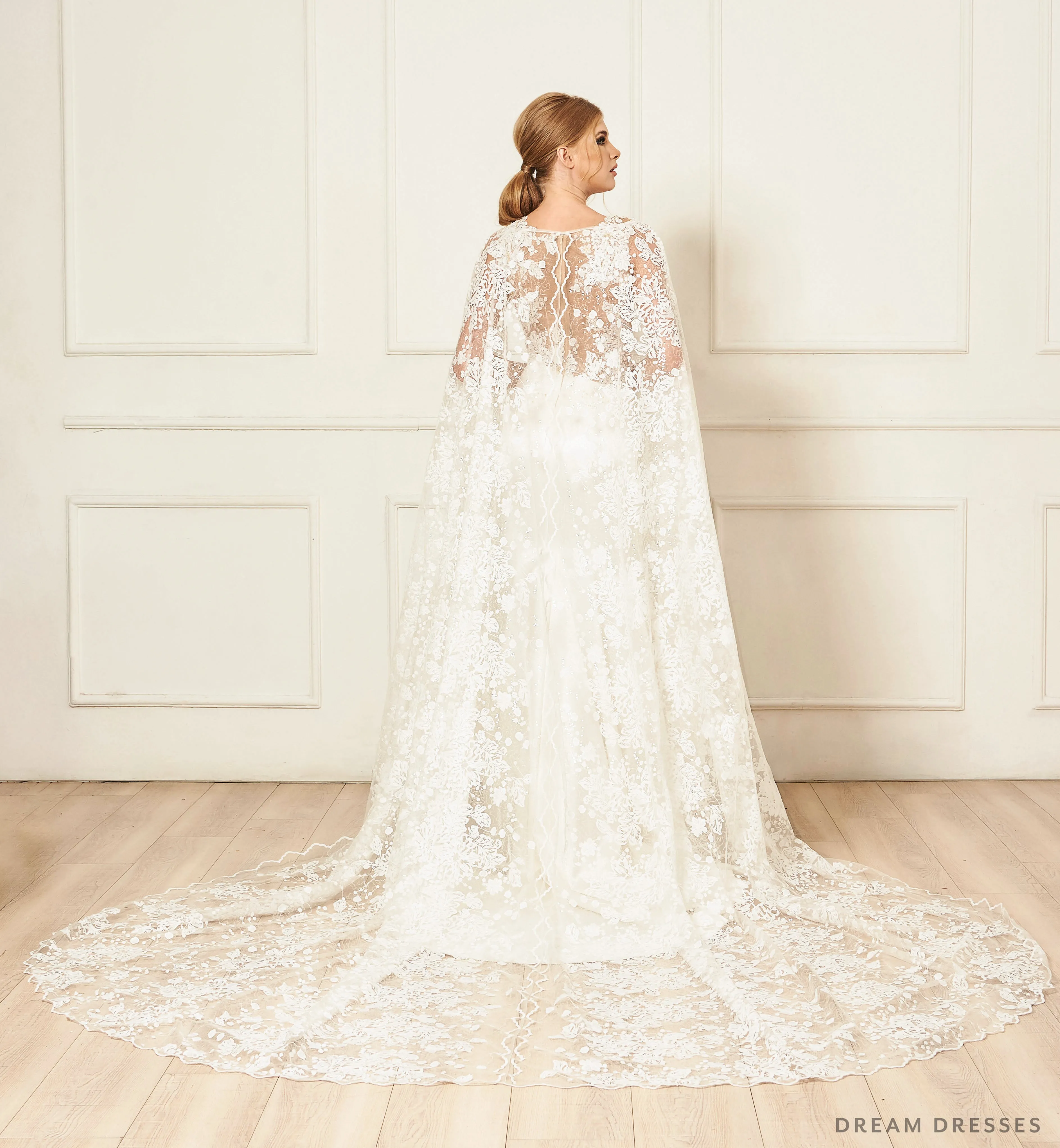 Lace Bridal Cape (#EMILE)